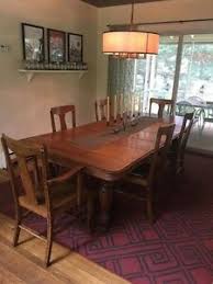 Four side chairs feature a solid hardwood construction in black and cottage oak finish. Oak Dining Sets For Sale Ebay