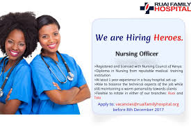 Ababach tamiru (rd) former health coordinator at kenya red cross, kwale. Nurses Required Opportunities For Young Kenyans