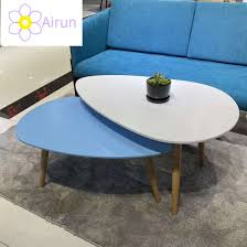 The smooth and spacious laminate table tops are supported with simply designed sturdy pewter. Wood Top Oval Living Room Sofa Side End Tea Coffee Table Sets For Living Room China Living Room Furniture Coffee Table Made In China Com