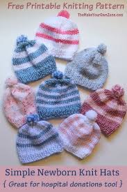 Knitting Newborn Hats For Hospitals Baby Hat Knitting Pattern Baby Hat Knitting Patterns Free Knitting