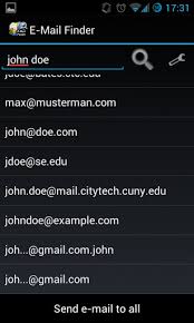 The extension displays every email address found on the web associated with the domain name of the site you're visiting. Email Finder Promo For Android Free Download