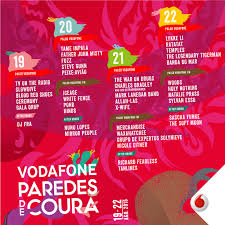 The paredes de coura festival, currently named vodafone paredes de coura for sponsorship reasons, is a music festival that is held every year, in august, at praia do taboão in paredes de coura, portugal.the first edition was held in 1993. Paredes De Coura 2015 Home Facebook