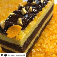 On Craque Carrement Pour Ce Gateau De Voyage Chocolat Orange Noisette Du Chef Damien Piscioneri Pastry Pastrychef Instagood Desserts Food Mini Cheesecake