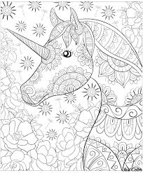 Free coloring pages pinterest superfresco info. Cute Unicorn And Flowes Unicorns Adult Coloring Pages
