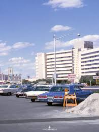 las vegas june 1964 stardust parking lot looking towards satellite motel left sahara distance and the riviera right las vegas las vegas hotels vegas las vegas hotels