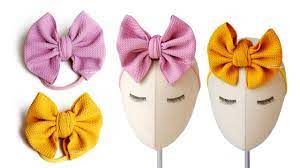 How To Tie A No Flap Bow How To Make Big Hair Bows Out Of Fabric Youtube