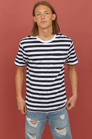 Black And Red Striped T Shirt Mens Pdp Short Sleeves Tops Shirts H M Men