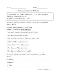 Englishlinx Com Onomatopoeia Worksheets Onomatopoeia Ks3 English Worksheets Vocabulary Worksheets