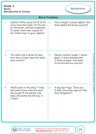 These grade 3 word problem worksheets require division with remainders to solve. Math Worksheets For Grade 3 Multiplication And Division Word Problems