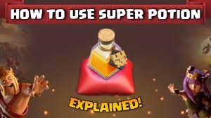 CLASH OF CLANS : how to use magical item ( Super potion ) in coc - YouTube