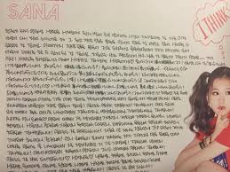 Twice Sana Handwritten Korean Handwriting Pop Kpop