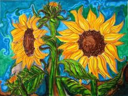 How To Draw Sunflowers Happy Family Art Remember to use a blunt hb pencil for these steps.