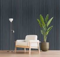Akoestische Panelen - Antraciet Houten Wandpanelen