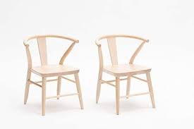 Milton And Goose Crescent Chairs Pair Solid Wood Play Chairs For Toddlers And Kids Made In Usa White Natural White Play Chair Desk And Chair Set Chair