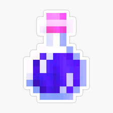 Enby pride week // pixel art. Minecraft Unsichtbarkeitstrank Pixel Art Sticker Von Treyovard Redbubble