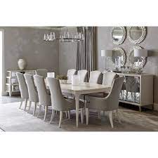 The contemporary, simplistically elegant design of this dining room set truly allows the beauty of the solid mango woodwork to stand out.the plush upholstery of the parson's side chairs works to compliment the woodwork which is. Bernhardt Calista Transitional 11 Piece Table And Chair Set Sprintz Furniture Dining 7 Or More Piece Sets