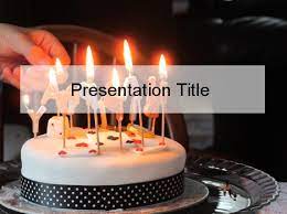 It shows a cake iced in white icing, with playing cards and dice, to bring some birthday magic. Birthday Cake Powerpoint Template