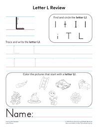 Letter l in color is a fun activity that helps students practice recognizing the uppercase and lowercase letter l. Things With Letter L Primarylearning Org