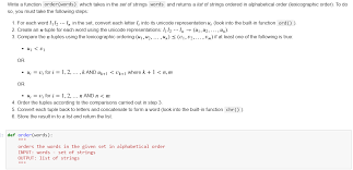 The value of the key parameter should be a function (or this can be abstracted out into a wrapper function that can take a list and tuples of field and order to sort them on multiple passes. Solved Python Discrete Mathematics For This Program Yo Chegg Com