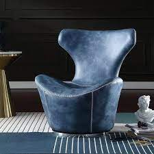 If you're lucky enough to find a retro peacock chair at an affordable price and you're on a budget. Modern Round 360 Swivel Chair Leather Peacock Blue Decobuys