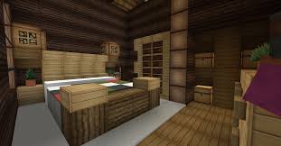 Minecraft Survival Log Cabin Interior Master Bedroom Minecraft Survival Minecraft Bedroom Log Cabin Interior