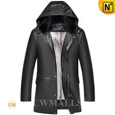 Cwmalls Custom 2 In 1 Mink Fur Lined Leather Parka Coat Cw818235 Parka Coat Mink Fur Coat Mink Fur