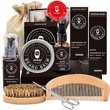 Szilbz Beard Care Kit For Men Grooming Balm Oil Shampoo Wash Brush Comb Scissors Natural Mild Gifts Use Dating Party In 2020 Beard Care Kit Beard Care Oil Shampoo