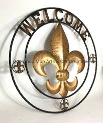 Our best decorative accessories deals. Welcome Fleur De Lis Twisted Circle Rope Ring Wall Hanging Wall Metal Sign China Metal Sign And Metal Ring Decor Price Made In China Com