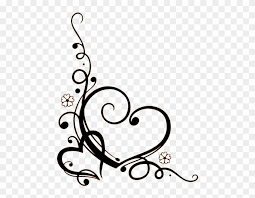Arabesco Png Wedding Heart Clipart Black And White Transparent Png 570x570 3484434 Pngfind