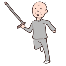 リハビリいらずおじいちゃん | イラストレイン🚂 - イラスト無料素材