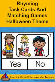 Are You Looking For Some Fun Hands On October Literacy Centers Or Morning Tub Materials This Sat Includes Task Cards And Rhyming Words Literacy Fun Lessons