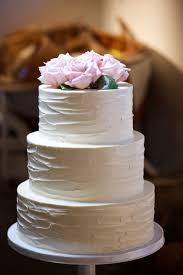 Classy And Simple Textured Buttercream Wedding Cake With Real Roses Wedding Cake Simple Buttercream Simple Wedding Cake Buttercream Wedding Cake
