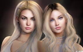 فتاتين شقراء جميلة تنزيل خلفية Hd