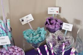Under The Sea Candy Bar The Little Mermaid Birthday Party Candy Birthday Party Birthday Party Candy Bar Little Mermaid Birthday