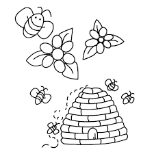 coloriage ruche d abeille a imprimer gratuit animaux bouquet de