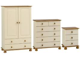 3 Pc Bedroom Furniture Set 2 Door Combi Wardrobe 6 Drawer Chest 3 Drawer Bedside Cream Pine Create A Styl Bedroom Furniture Sets Drawers Wooden Bedroom