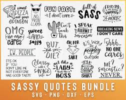 Download 20 Sassy Quotes Bundle Svg Funny Quotes Bundle Svg Sarcastic Etsy