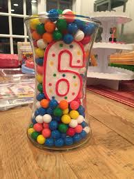 Theme Birthday Party Ideas For Boys Age 7 Inside Out Party Center Pieces Mixed Gumballs As Memory Balls In Case With Age Number Cand Candy Land Birthday Party 7th Birthday Party Ideas Gumball Party