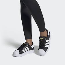 Black And Gold Adidas Sneakers Womens Adidas Superstar Bold Women S Shoes Black Adidas Us In 2020 Adidas Superstar Black Shoes Women Black Adidas