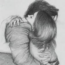I Soo Wanna Hug U Hugging Drawing Cute Couple Art
