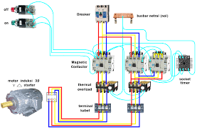 Star Delta Motor Starter Connection Diagram Three Phase Motor Electrical Circuit Diagram Electrical Projects Electrical Engineering Projects