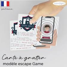 Conseils pour l'organisation, carton d'invitation à envoyer aux copines, idées recettes et des conseils pour l'organisation de cette soirée entre filles, un carton d'invitation à imprimer. Carte A Gratter D Invitation Anniversaire Escape Game