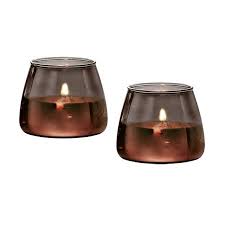 Duo De Porte Bougies ŕ Rechaud Cuivre Argente Ensemble De 2 Porte Bougies ŕ Rechaud En Verre Finition Cuivre Et Argent Perle Partylite Teelichthalter Teelicht