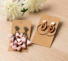 Custom jewelry deserves a custom jewelry card. 200 Set Earring Display Card Earring Card Holder Blank Kraft Paper Tags For Diy Ear Studs And Earrings Brown Buy Earring Paper Card Custom Earring Card Holder Earring Card Custom Product On Alibaba Com