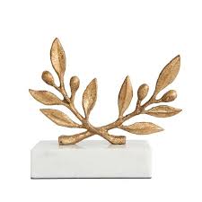 Mcgee Co Olive Branch Statue Faux Flowers Olive Branch Fall Living Room
