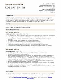Some advisors are also compensated on a commission basis. Investment Advisor Resume Samples Qwikresume