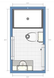 4x8 Bathroom With Stall Shower 2d Floor Plan Small Bathroom Layout Bathroom Floor Plans Bathroom Layout