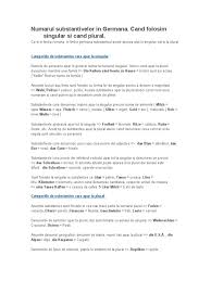 Entdecken sie die bedeutung des wortes nume de familie und verbessern sie ihre deutschkenntnisse. Lectia 4 Numarul Substantivelor Cand Folosim Singular Si Cand Plural
