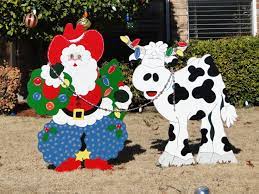 Cowboy Santa Yard Sign Western Christmas Christmas Cutouts Christmas Yard Art