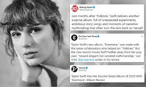 Taking a page from lil uzi's rollout. Taylor Swift S Surprise Evermore Album Is Lauded By Critics Daily Mail Online